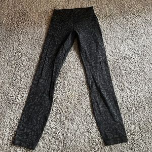 Black leopard print Lululemon leggings